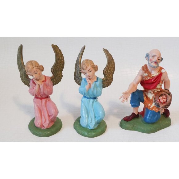 14 Vintage Italian Nativity Scene Figures Shepherds Sheep Camel Fontanini Depose - Picture 2 of 8